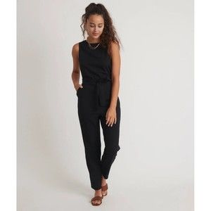 Marine Layer Eloise Belted Jumpsuit in Black